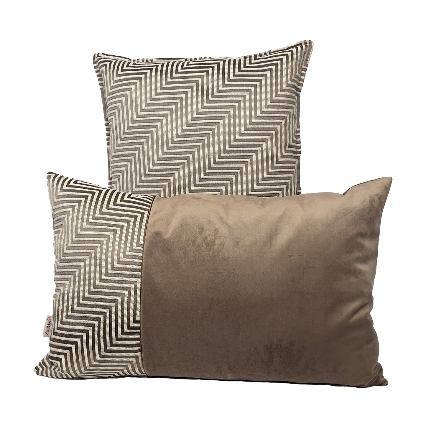 Fluweel/ Zigzag bruin