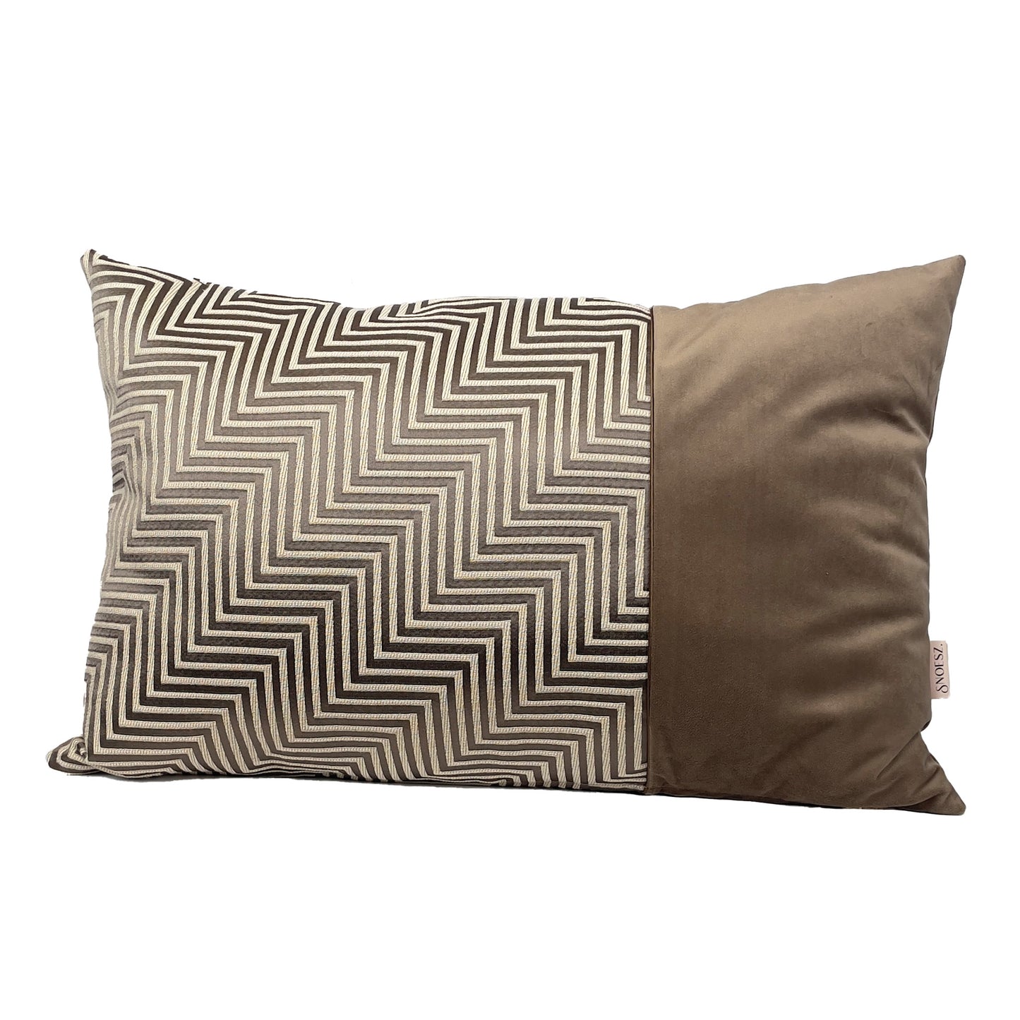 Zigzag/ Fluweel bruin