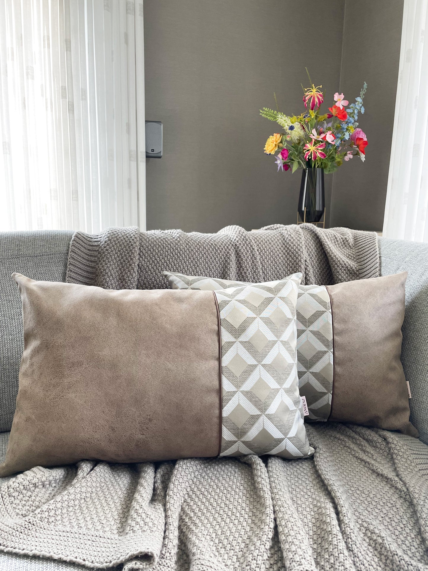 Block/ Leer Beige